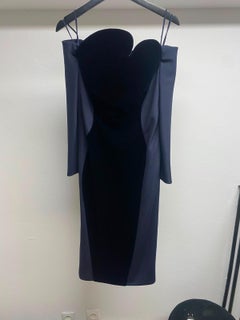 Givenchy haute Couture Velvet Bustier Dress Size European 36