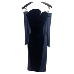 Givenchy haute Couture Velvet Bustier Dress Size European 36
