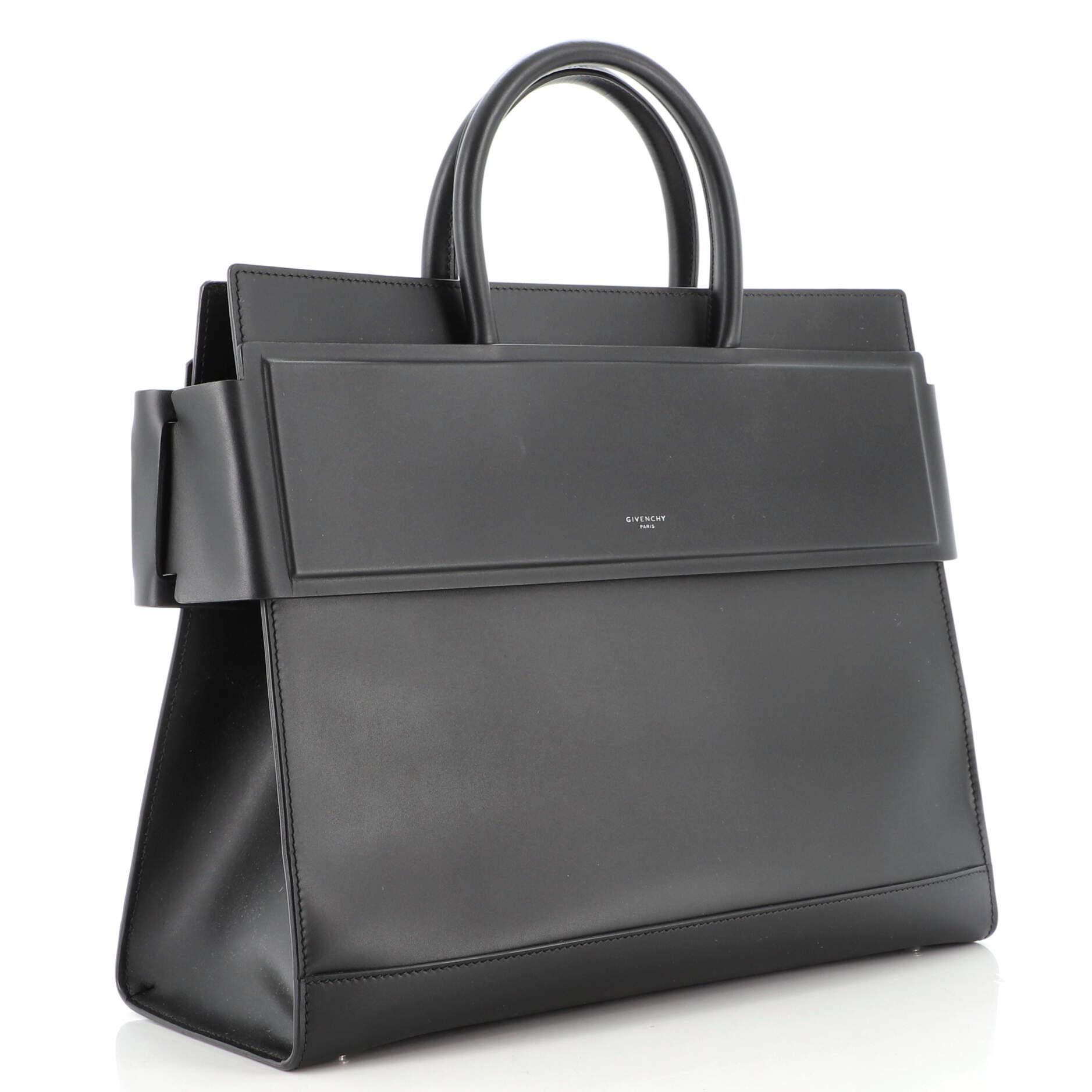 Black Givenchy Horizon Satchel Leather Medium
