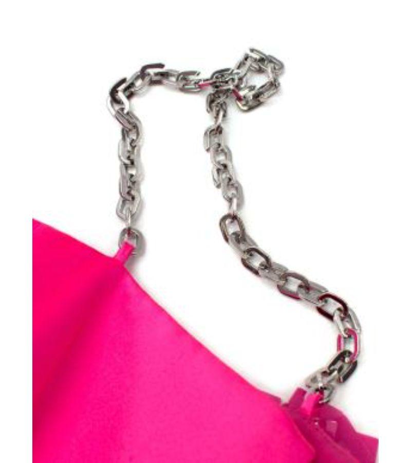 Givenchy Hot Pink Sequin and Chain Strap Cocktail Dress For Sale 2