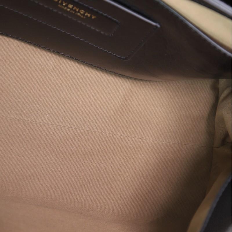 Black Givenchy ID Flap Bag Crinkled Glazed Leather Medium