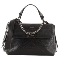 Givenchy ID Flap Bag Crinkled Glazed Leather Medium