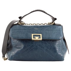 Givenchy ID Flap Bag Crinkled Glazed Leather Medium
