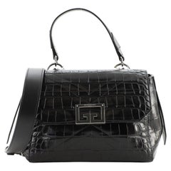 Givenchy ID Flap Bag Crocodile Embossed Leather Small