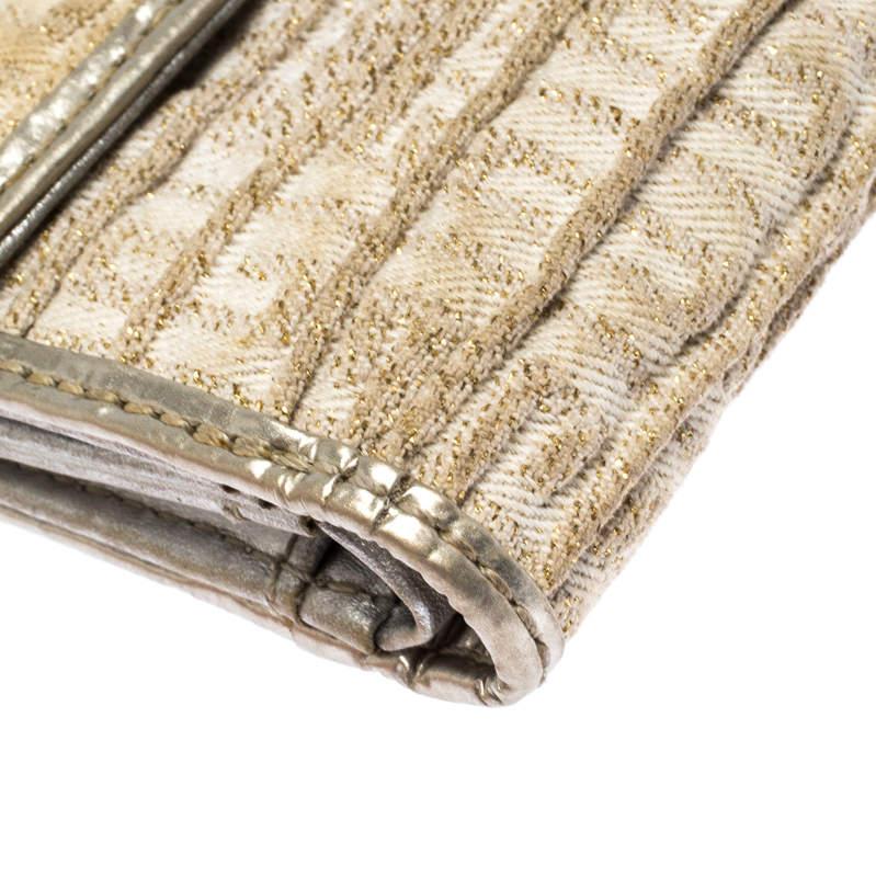 Givenchy Ivory Fabric Flap Compact Wallet 4
