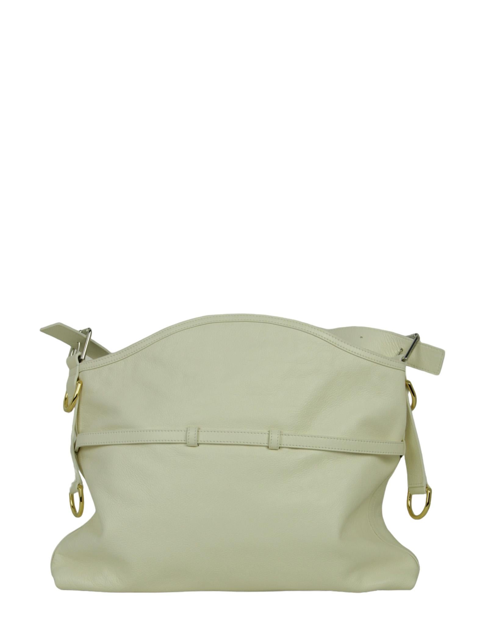 Brown Givenchy Ivory Medium Calfskin Leather Voyou Shoulder Bag