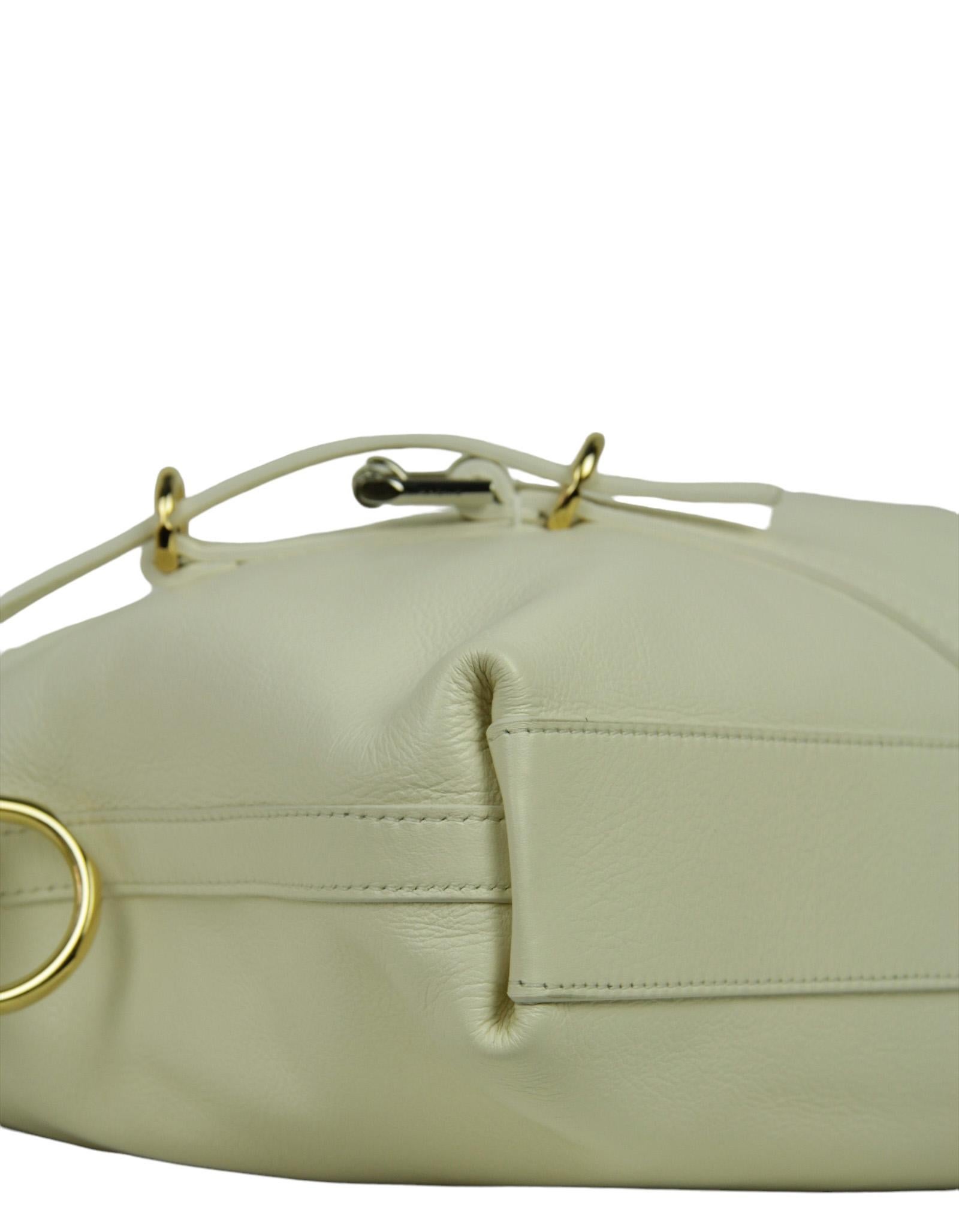Women's Givenchy Ivory Medium Calfskin Leather Voyou Shoulder Bag