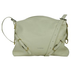 Givenchy Ivory Medium Calfskin Leather Voyou Shoulder Bag