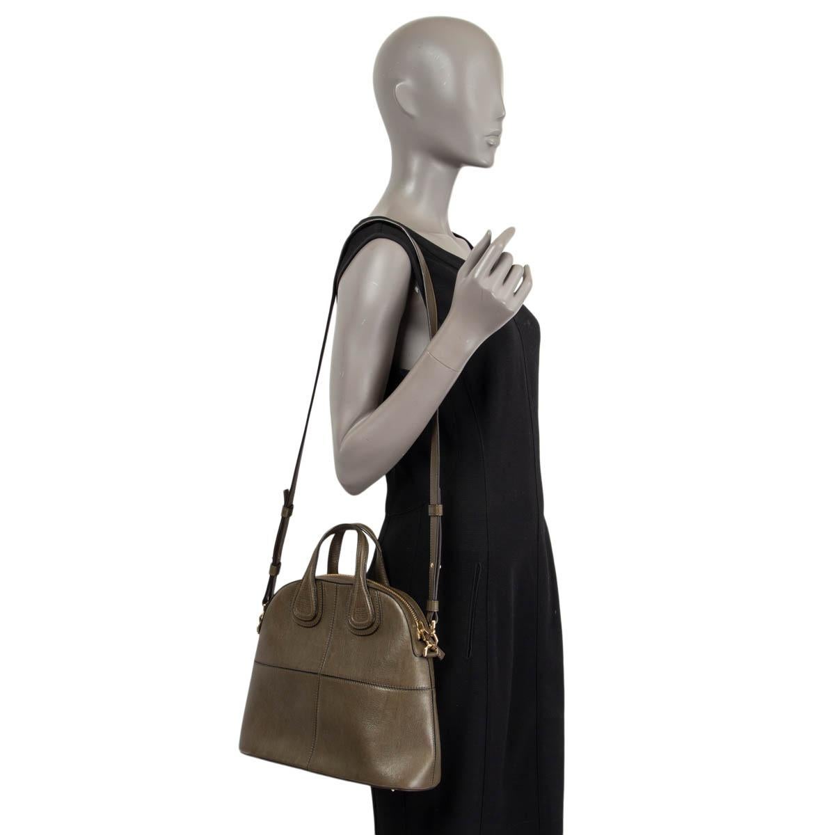 GIVENCHY khaki green leather NIGHTINGALE DOME Shoulder Bag For Sale 3