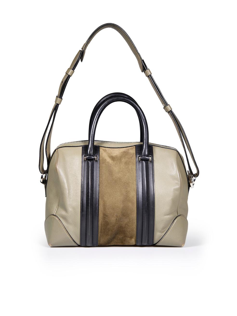 Givenchy Khaki Leather Medium Lucrezia Shoulder Bag In Good Condition For Sale In London, GB