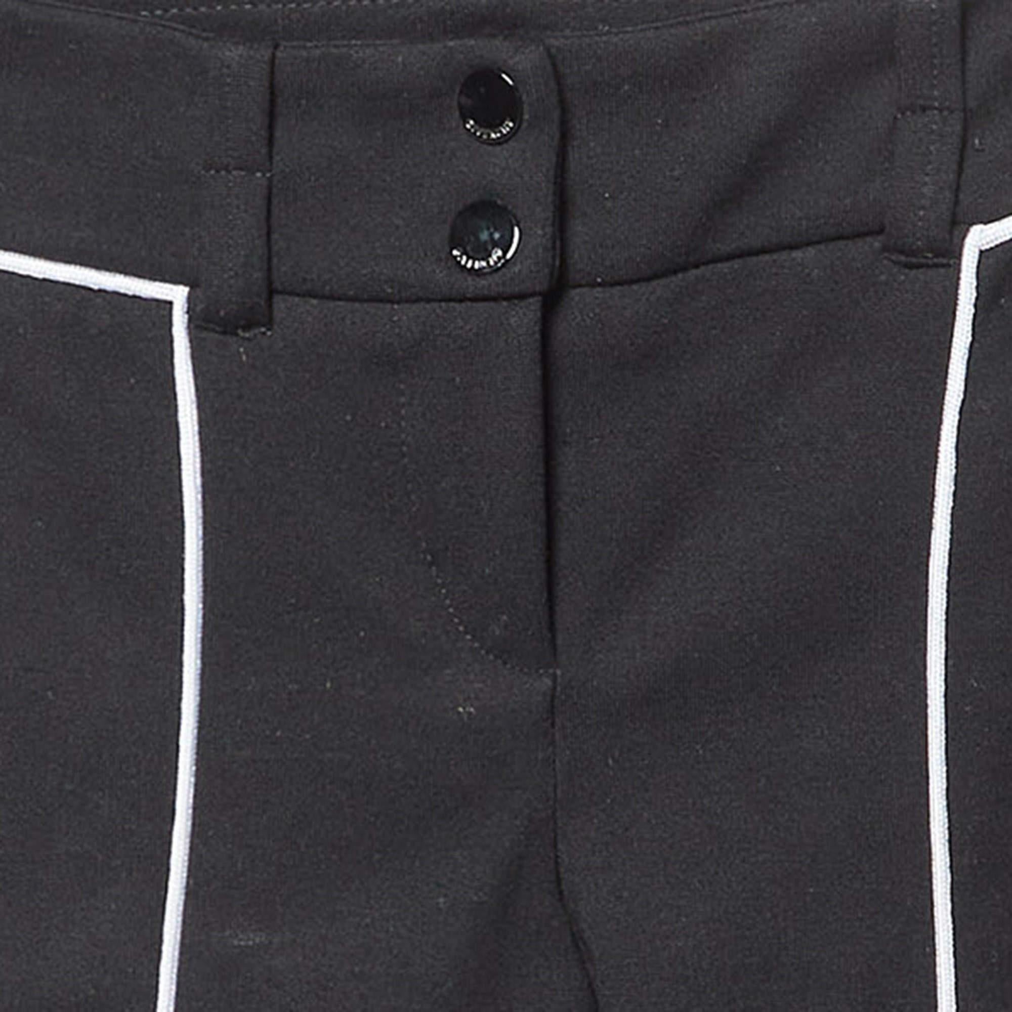 Givenchy Kids Black Cotton Blend Logo Embroidered Pants 4 Yrs In Excellent Condition For Sale In Dubai, Al Qouz 2