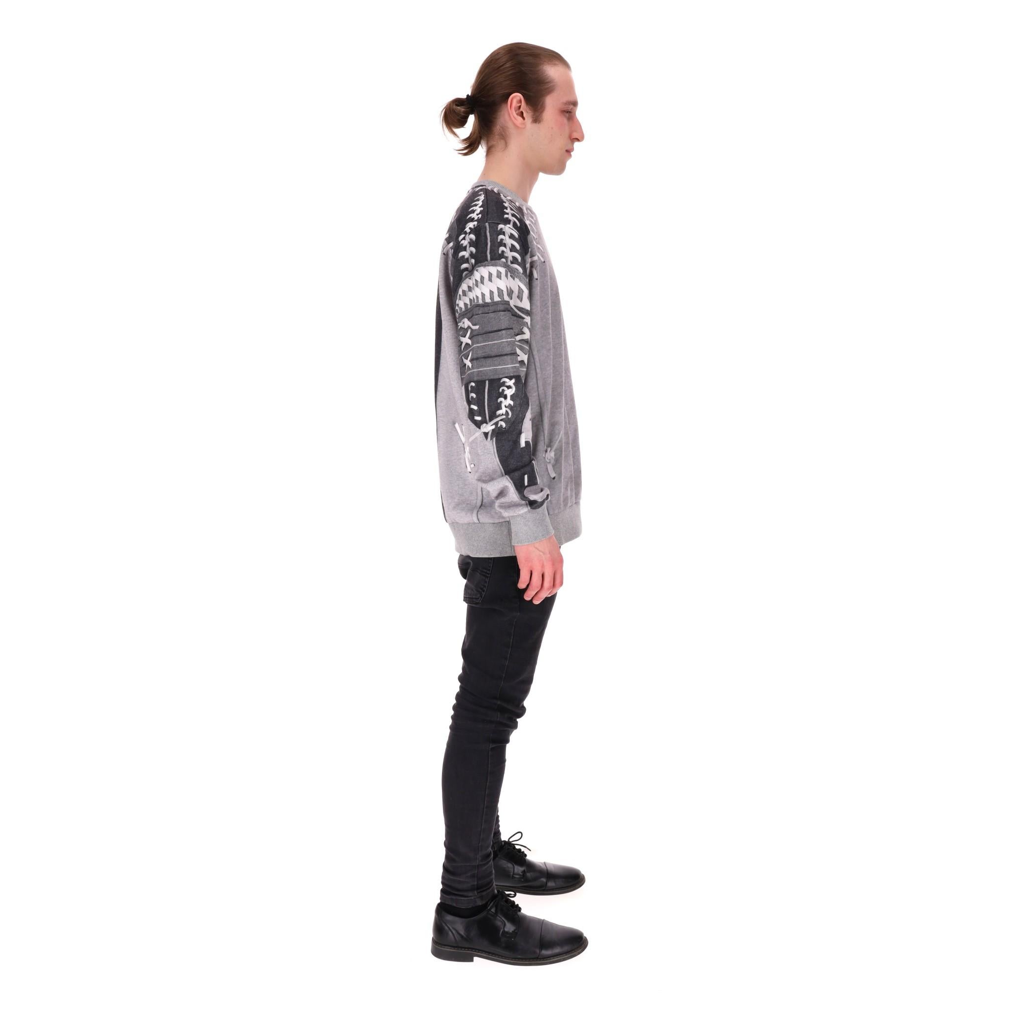 Gray Givenchy Lace-Up Detail Sweatshirt For Sale