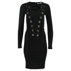 Givenchy Lace Up Stretch Knit Dress Fr 34 Uk 6