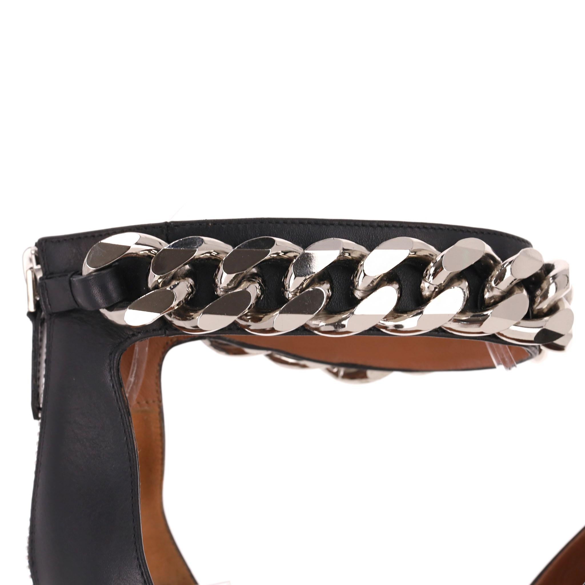 Givenchy Lambskin Sandals With A Chain Detail For Sale 3