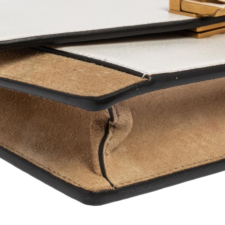 Givenchy Leather and Suede Mini GV3 Crossbody Bag at 1stDibs