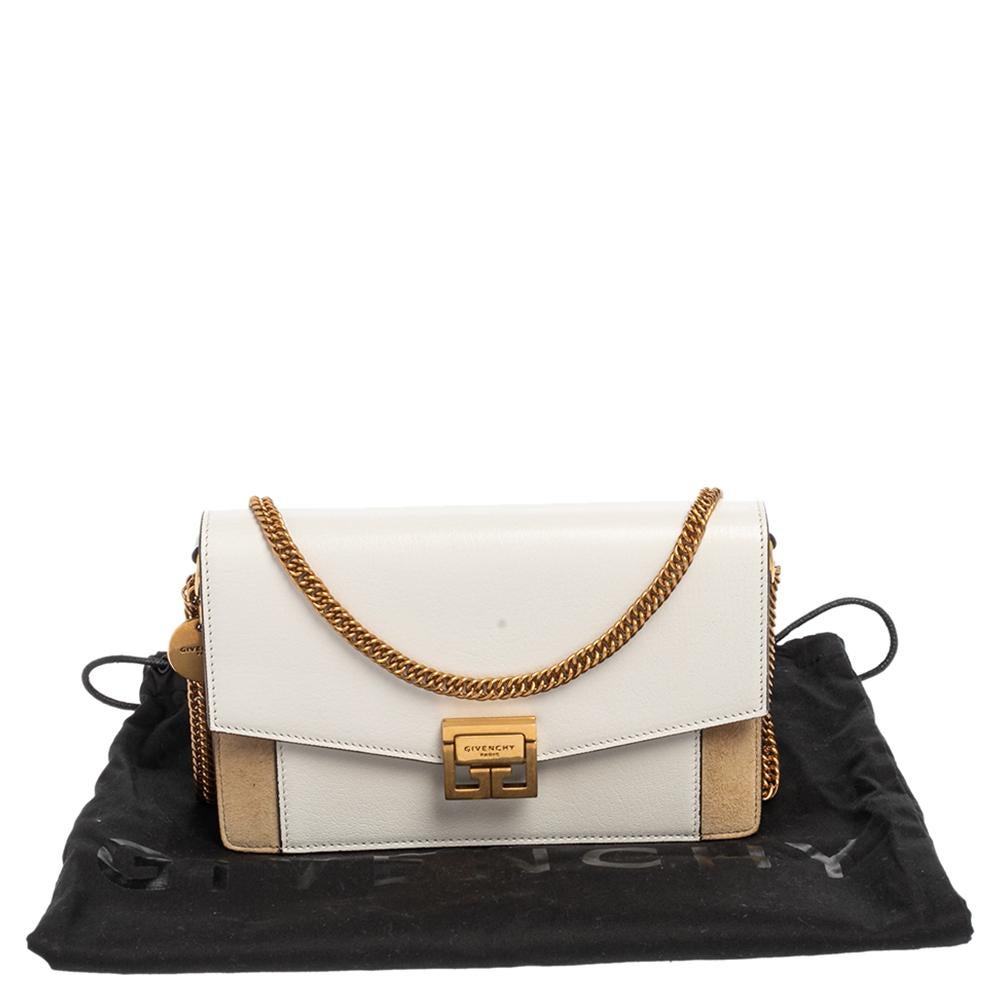 Givenchy Leather and Suede Mini GV3 Crossbody Bag 5