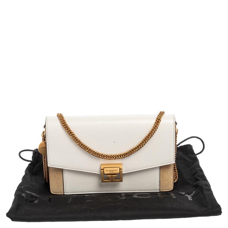 Givenchy Leather and Suede Mini GV3 Crossbody Bag at 1stDibs