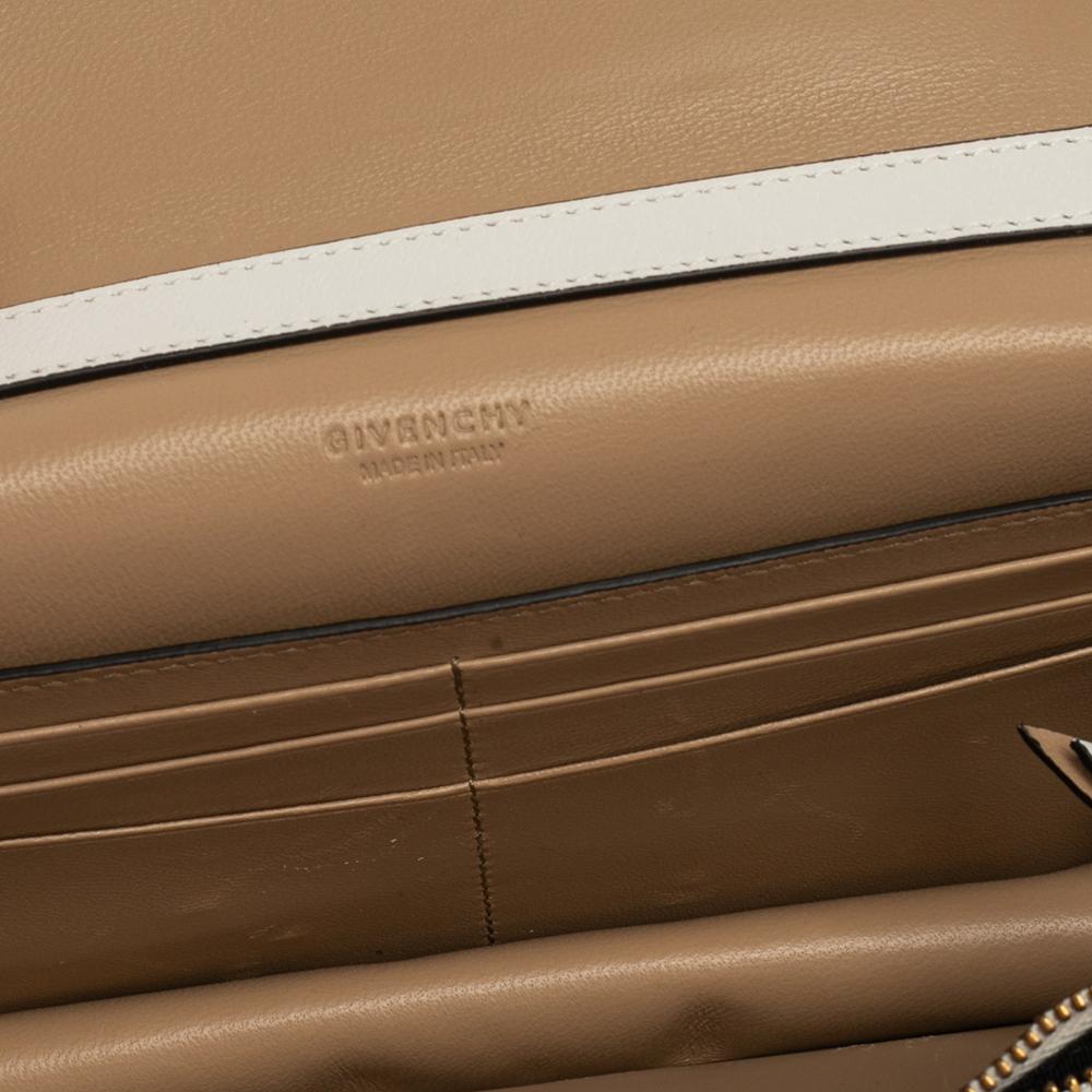 Beige Givenchy Leather and Suede Mini GV3 Crossbody Bag