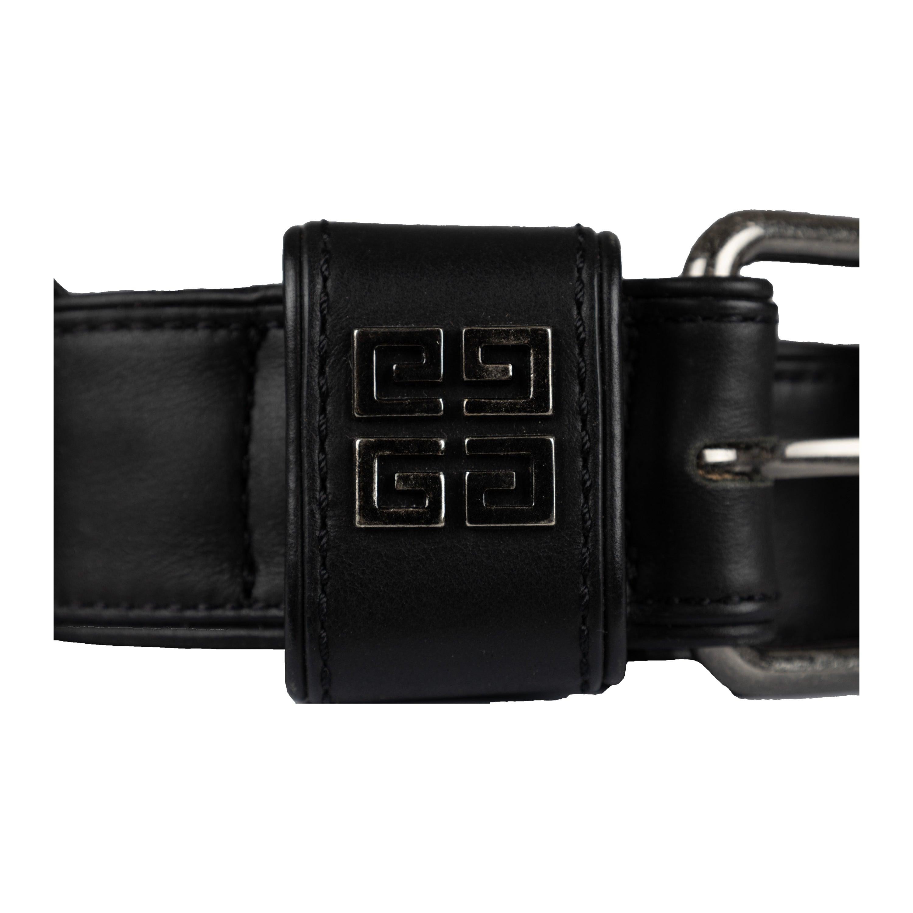 Black Givenchy Leather Belt - '10s For Sale