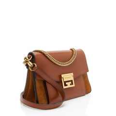 Givenchy Leather Suede GV3 Small Shoulder Bag