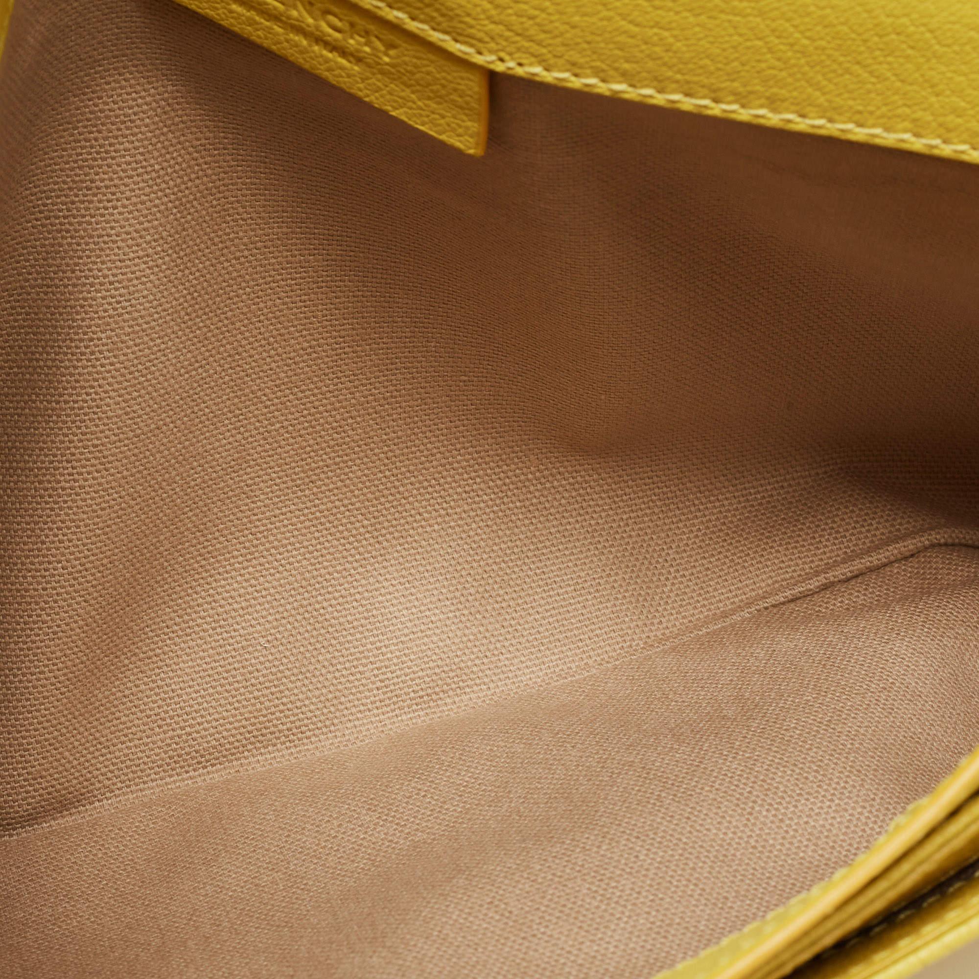 Givenchy Lemon Yellow Leather Medium Envelope Antigona Clutch 6