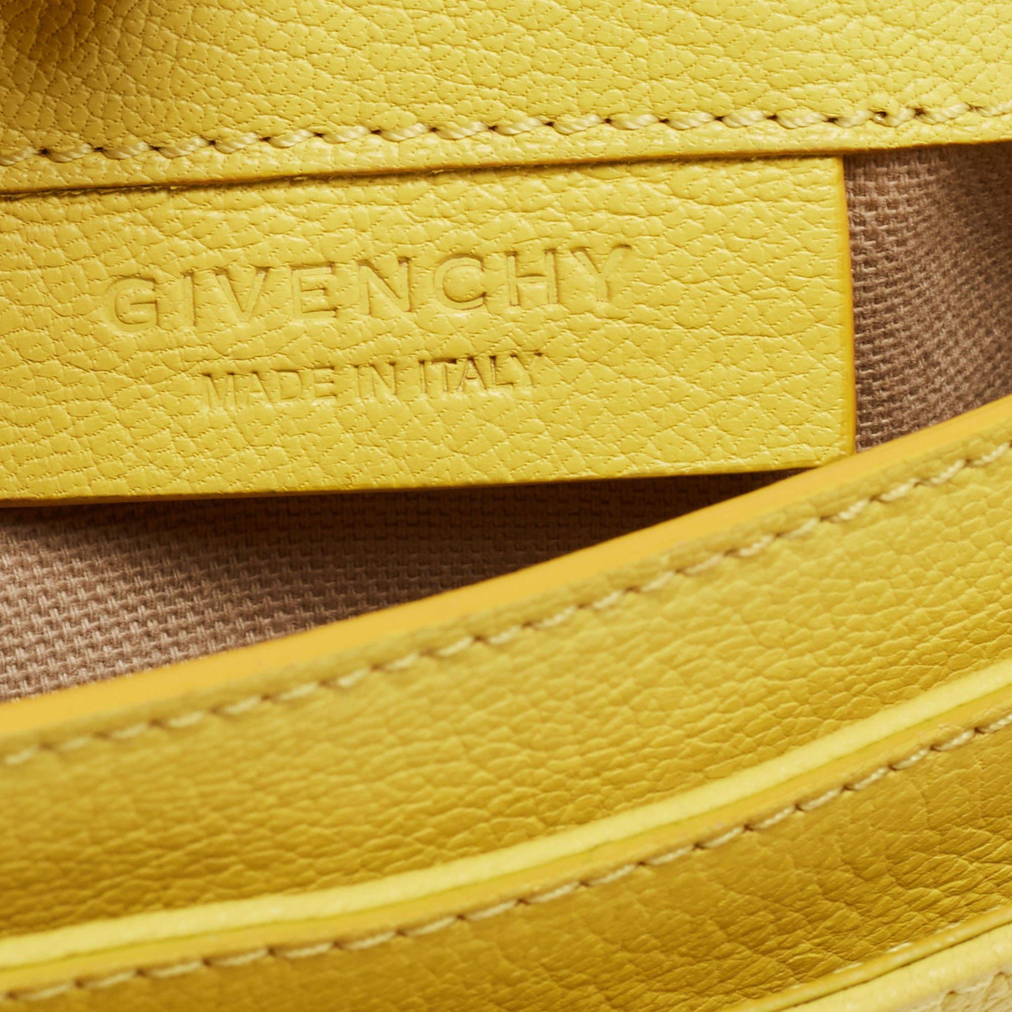Givenchy Lemon Yellow Leather Medium Envelope Antigona Clutch 7