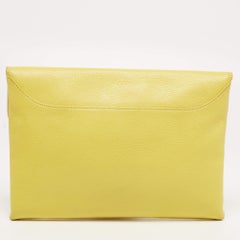 Givenchy Lemon Yellow Leather Medium Envelope Antigona Clutch