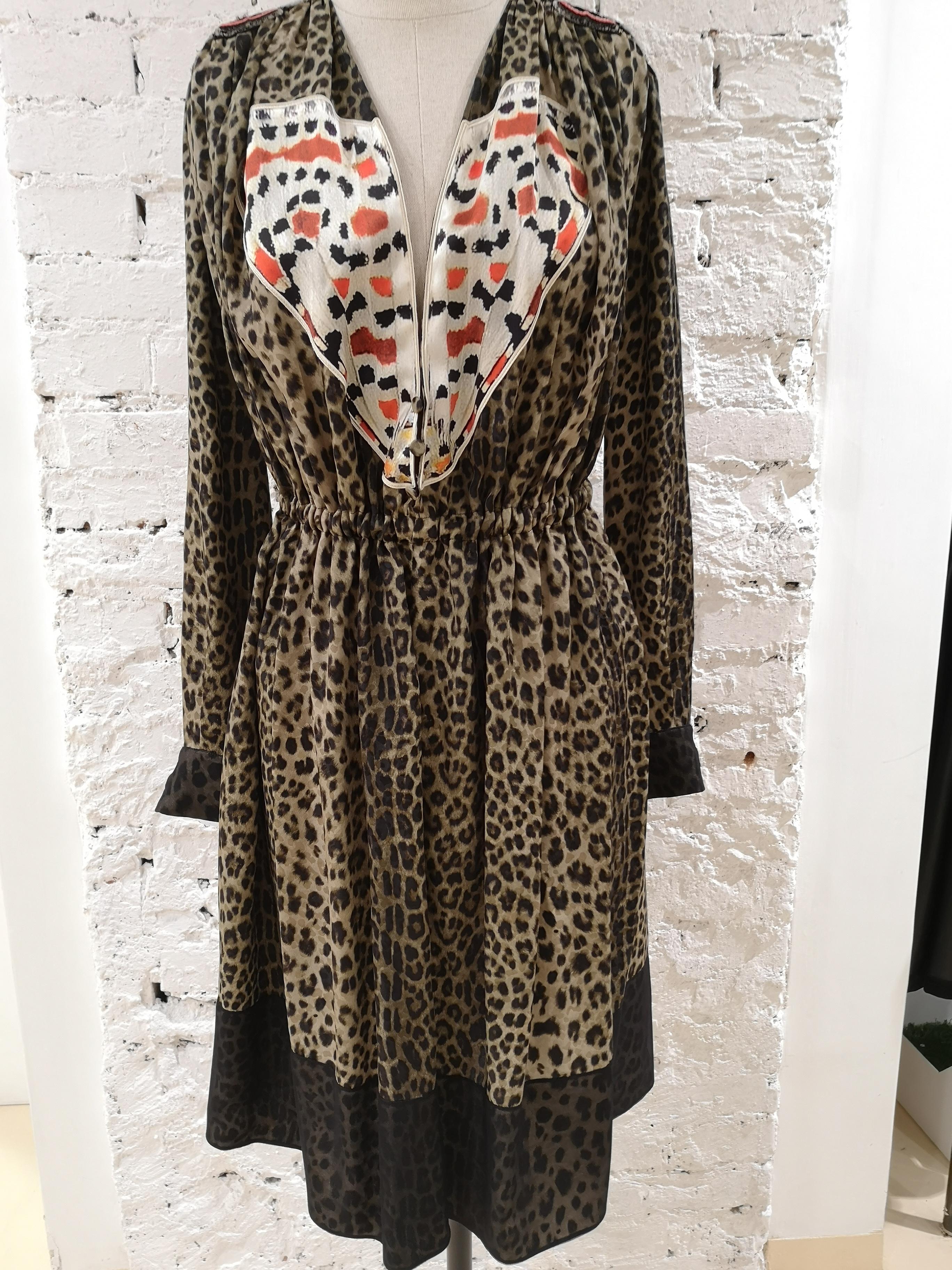 butterfly leopard dress