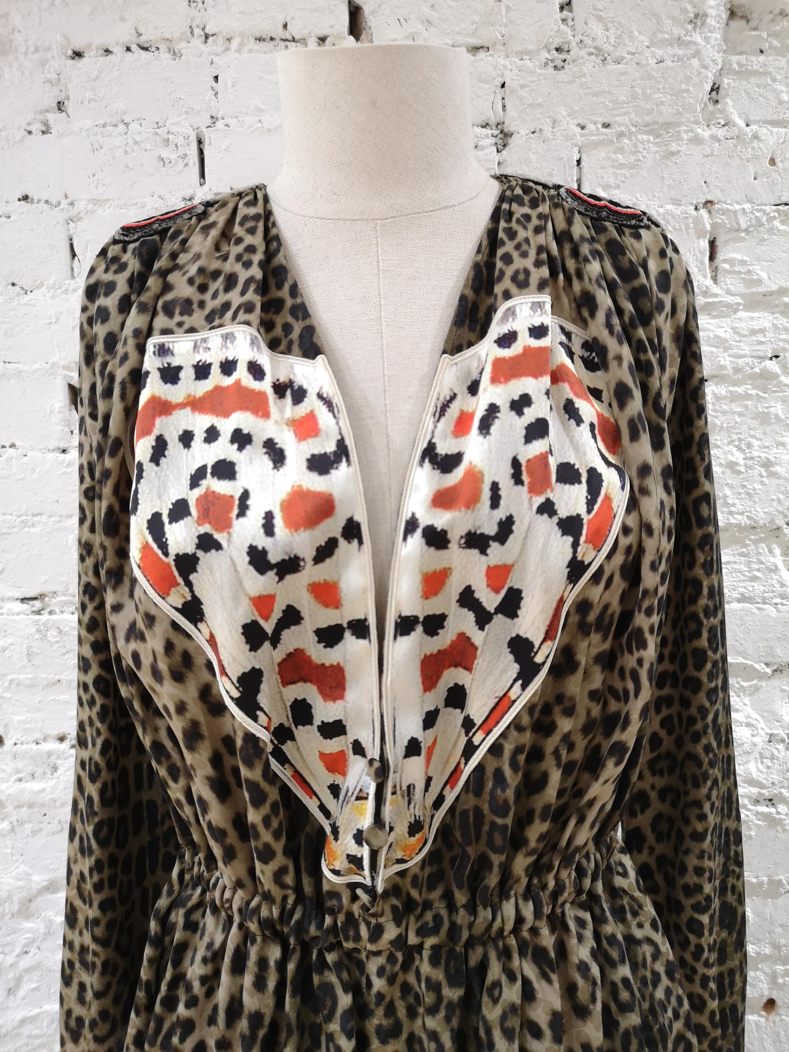 Robe papillon léopard Givenchy en vente 1