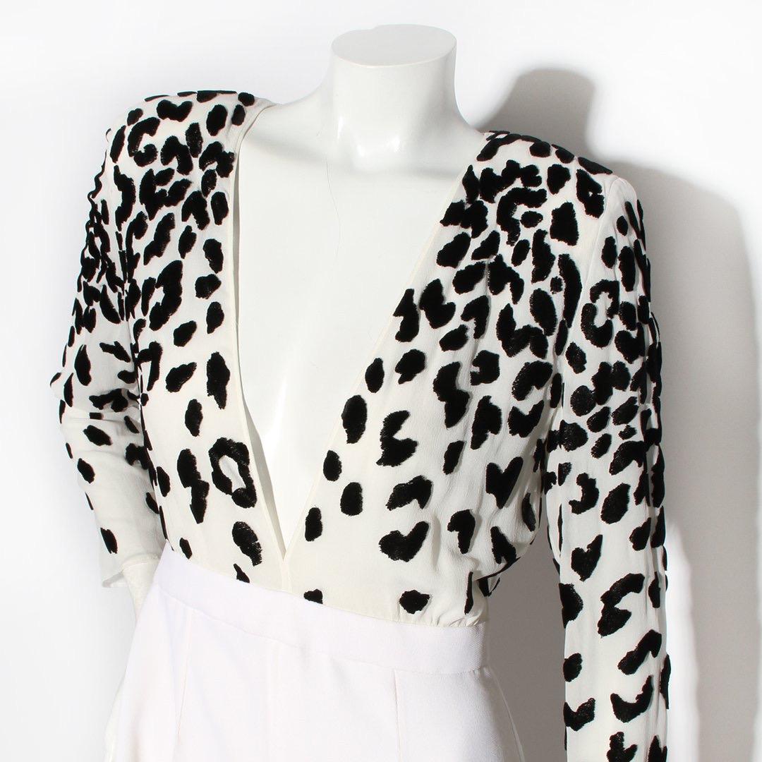Gray Givenchy Leopard Print Jumpsuit