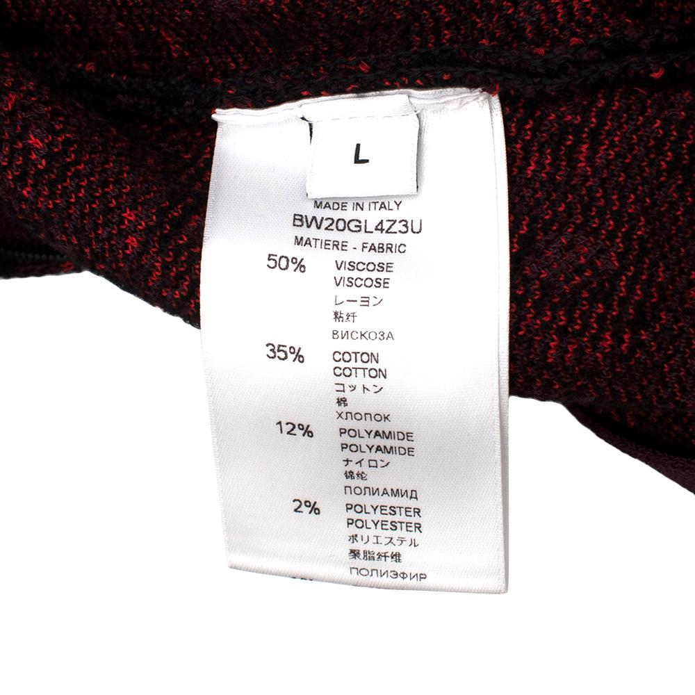 Women's or Men's Givenchy Leopard Print Knit Burgundy Midi Dress L