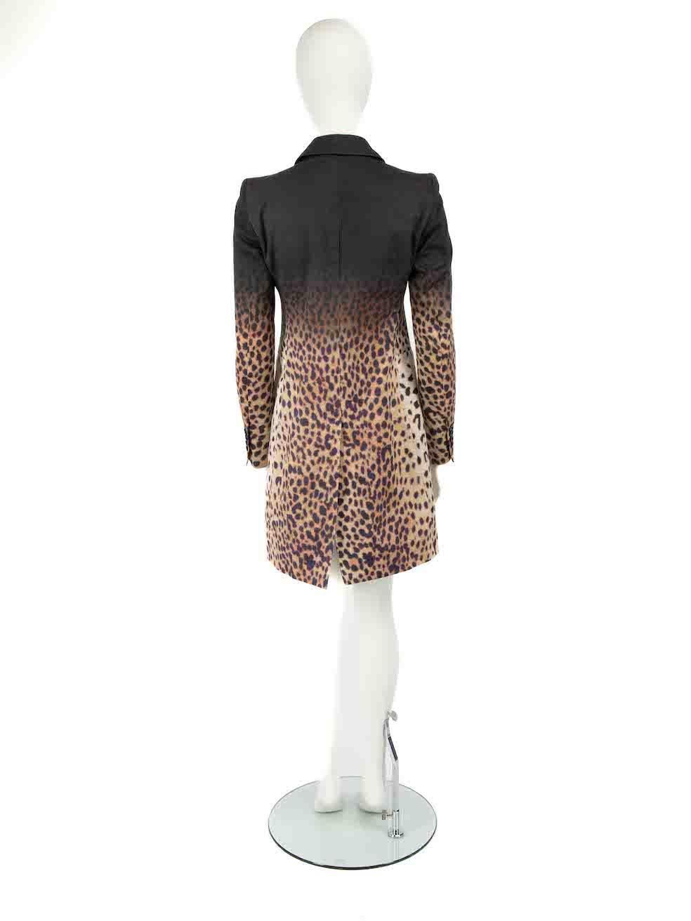 Givenchy Leopard Print Ombre Mid-Length Coat Size M In Good Condition In London, GB