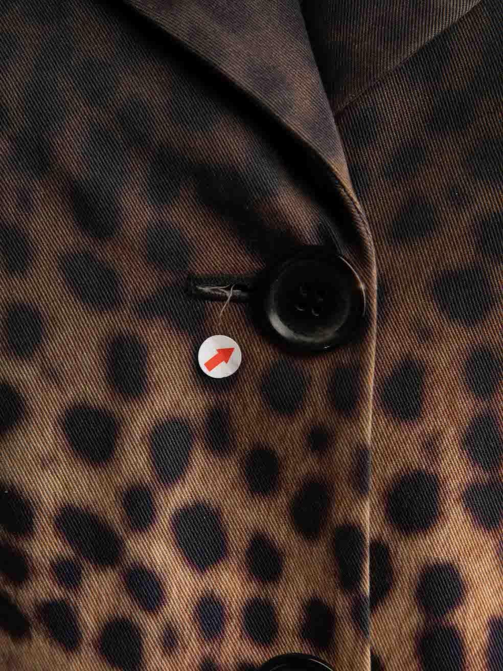 Women's Givenchy Leopard Print Ombre Mid-Length Coat Size M