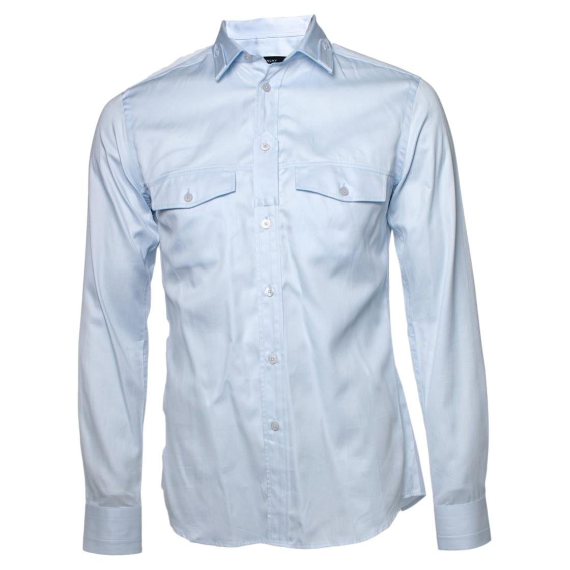 Pre-owned Givenchy , Light Blue Shirt With Pockets
