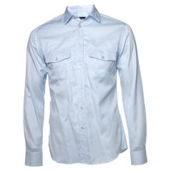 Givenchy, light blue shirt with pockets