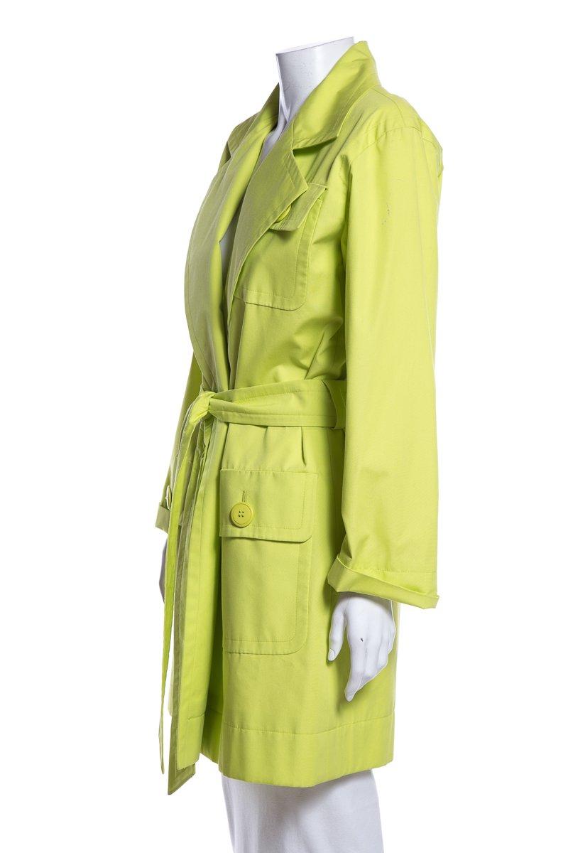 lime green trench coat womens