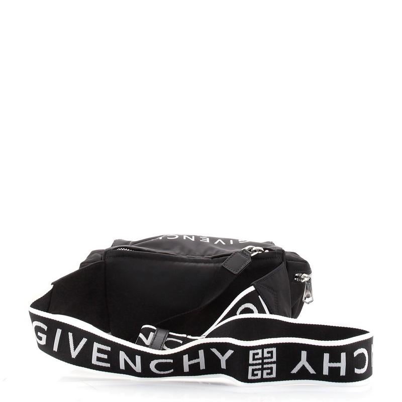 Givenchy Logo Box Shoulder Bag Nylon In Good Condition In NY, NY