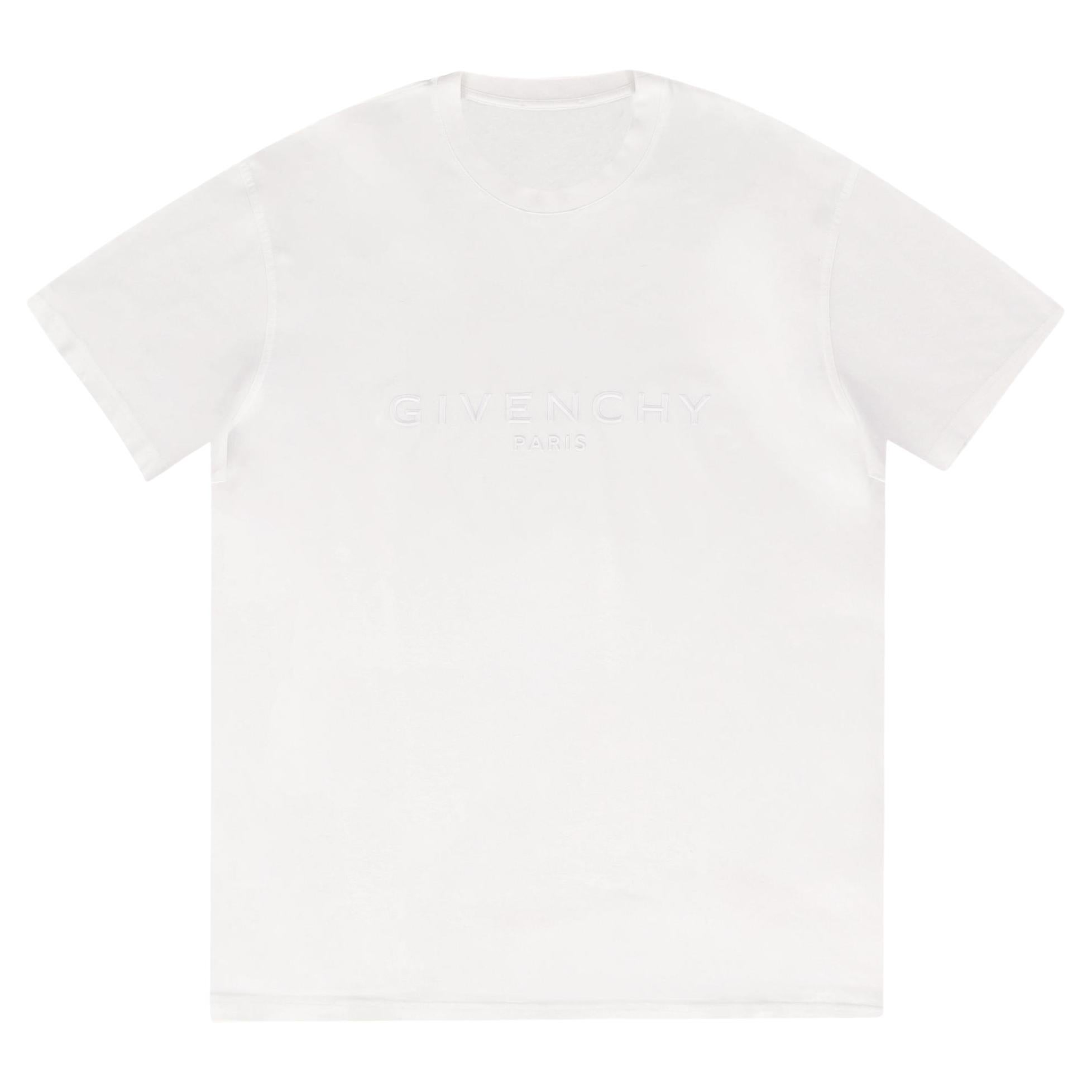 Givenchy - T-shirt en coton avec logo brodé en vente