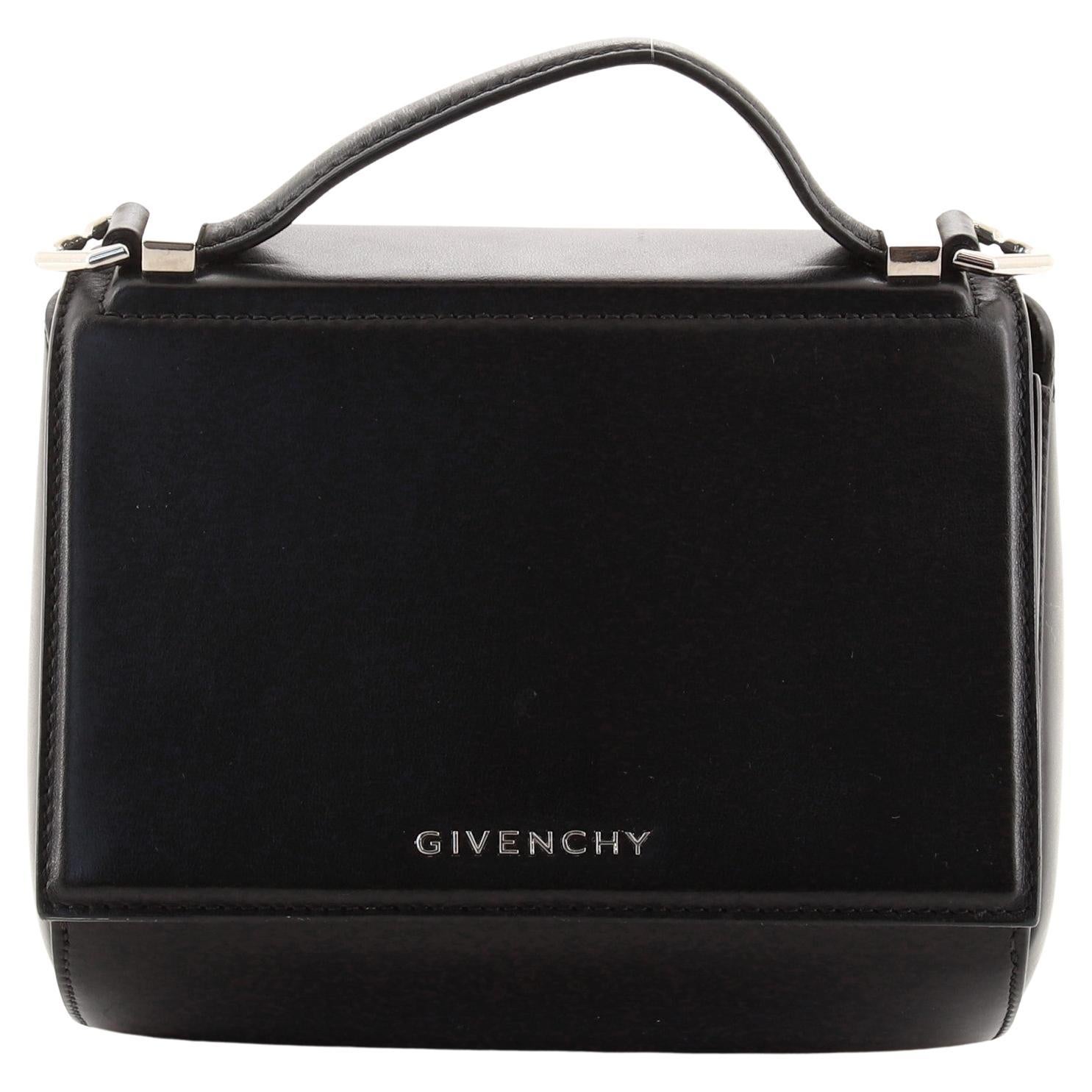 Givenchy Logo Riemen Pandora Box Tasche Leder Mini