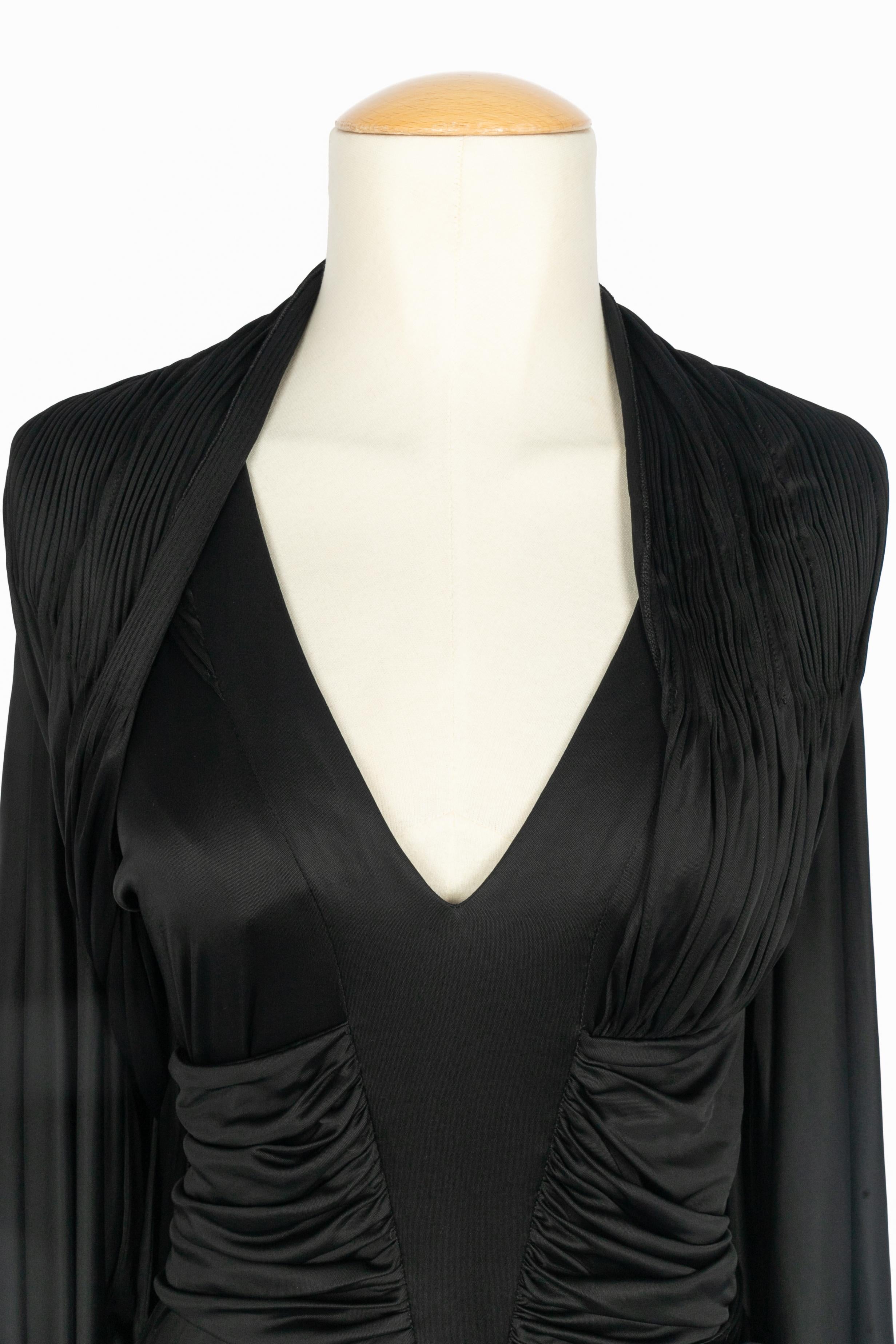 Givenchy Langes schwarzes Kleid (Schwarz) im Angebot