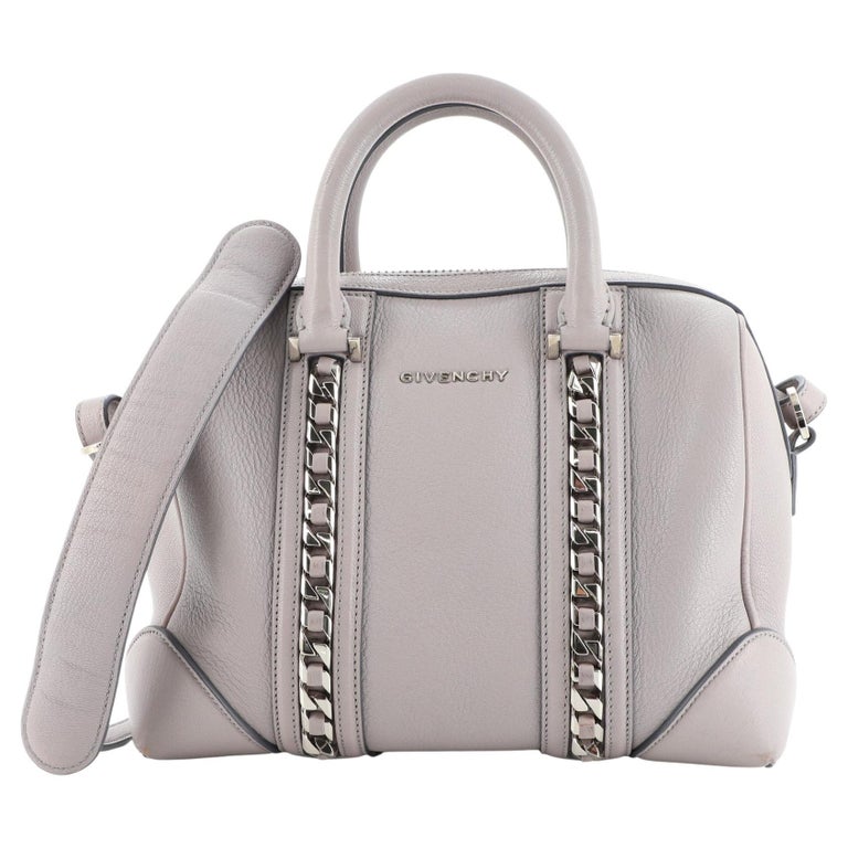 Givenchy Lucrezia Duffle Bag Leather with Chain Detail Mini at 1stDibs