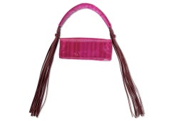 Givenchy Magenta Eel Skin Leather Fringe Shoulder bag, 2009