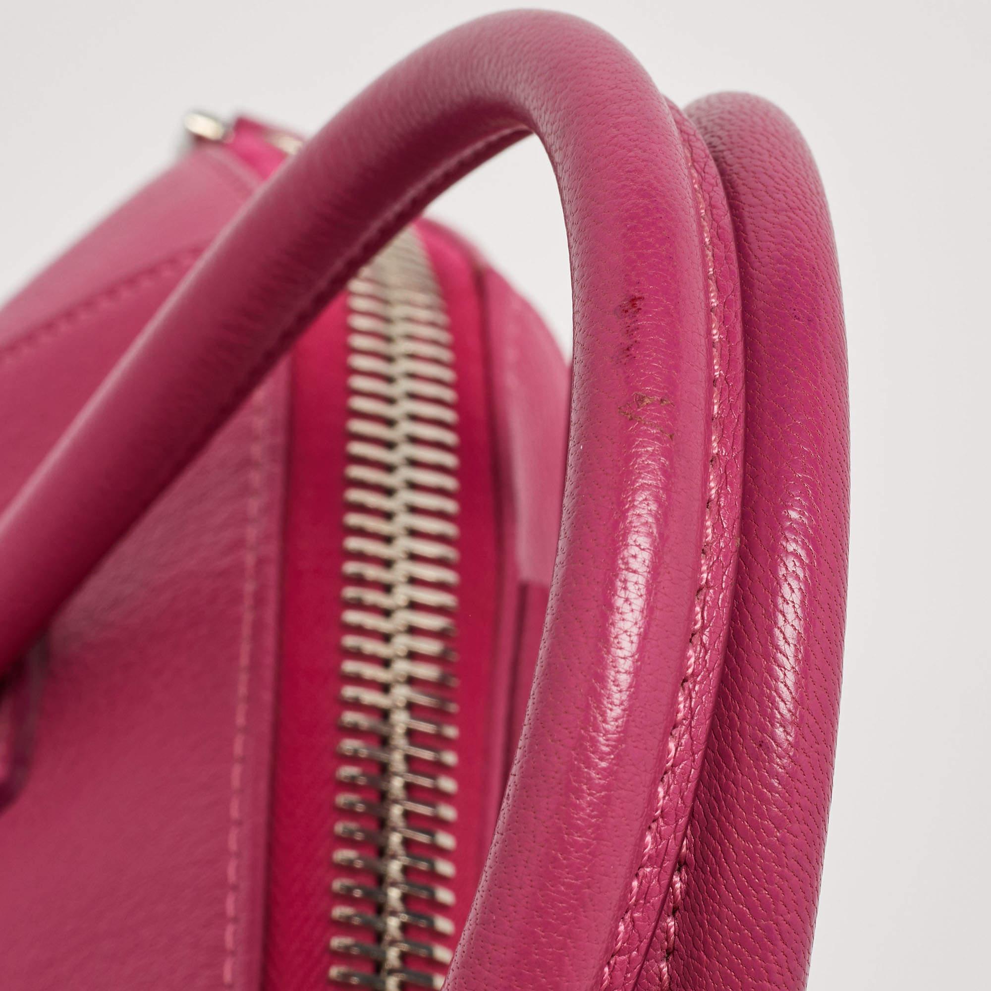 Givenchy Magenta Leather Small Antigona Satchel For Sale 6