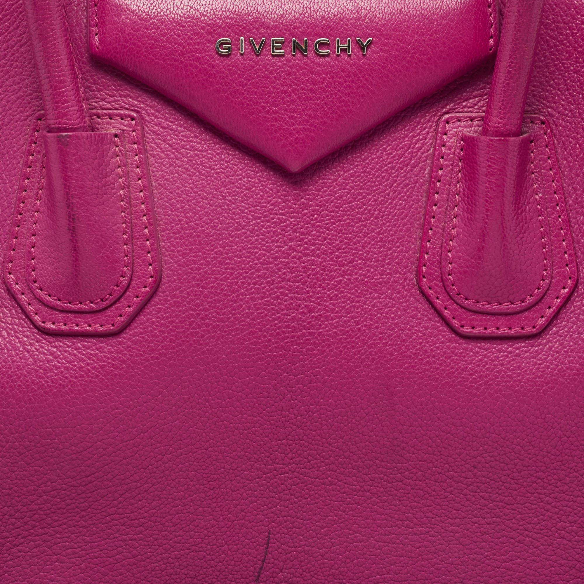 Givenchy Magenta Leather Small Antigona Satchel 2