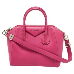 Givenchy Magenta Leder Kleine Antigona Schultertasche