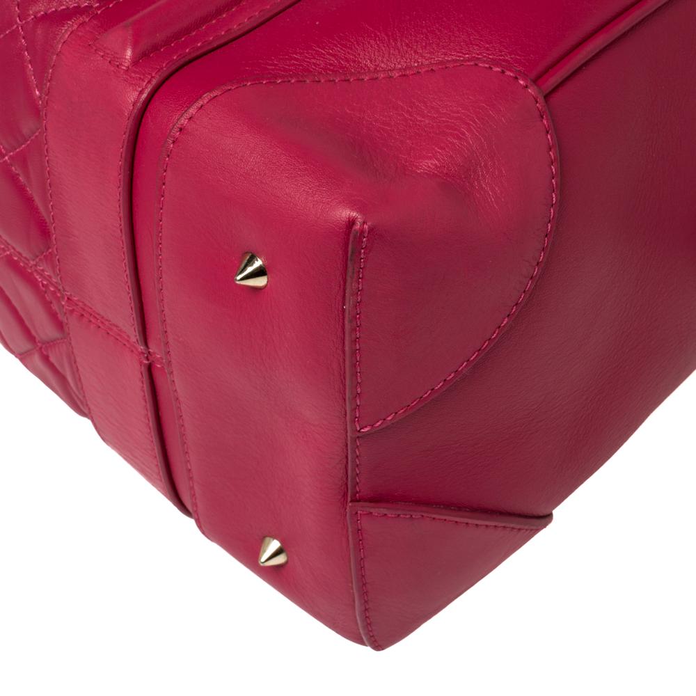 Givenchy Magenta Quilted Leather Lucrezia Bowler Bag 7