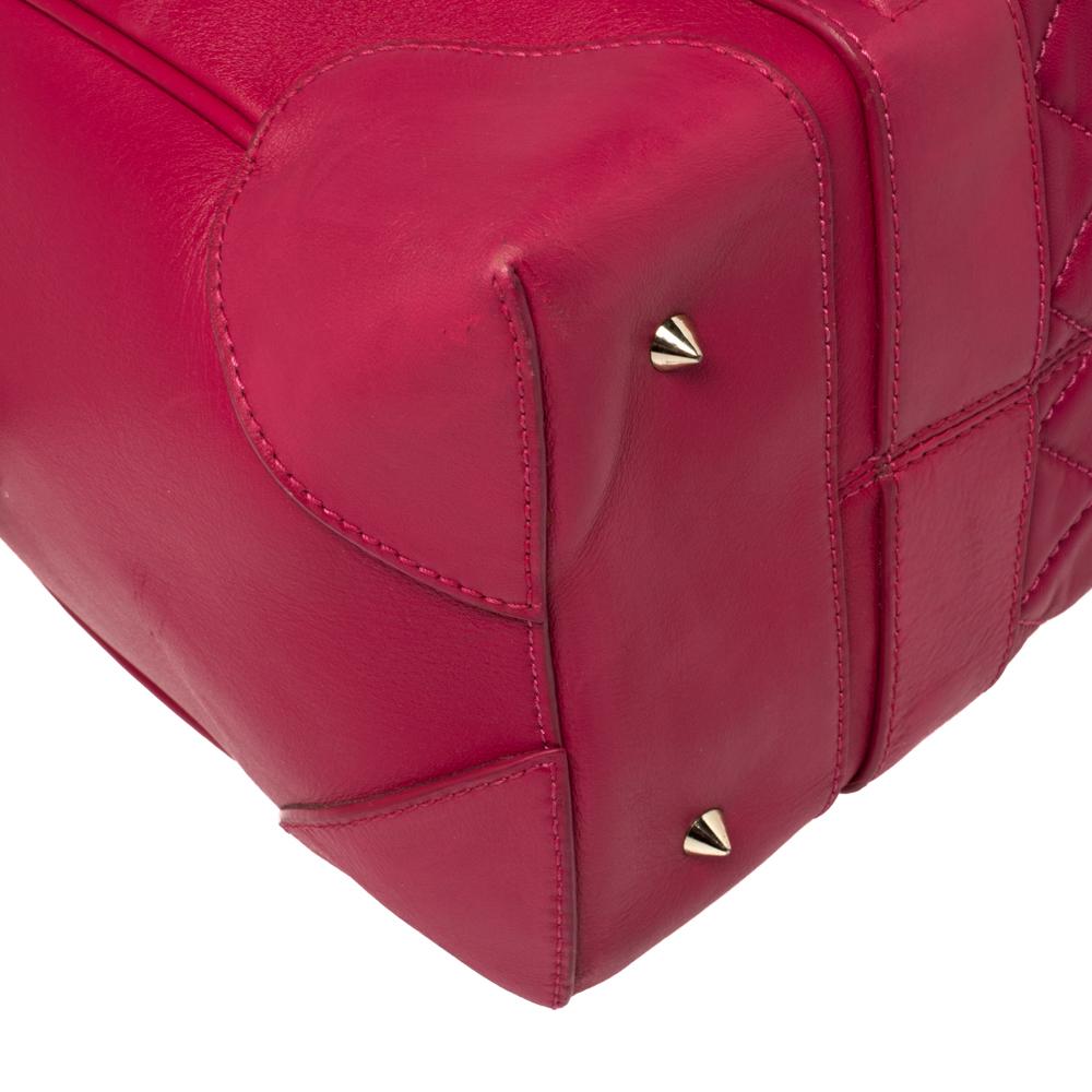 Givenchy Magenta Quilted Leather Lucrezia Bowler Bag 8