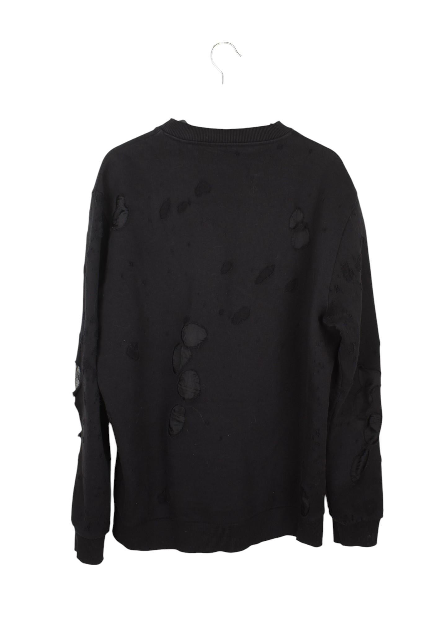 Givenchy Men Jumper Distressed Heavy Sweatshirt Size XL, S1457 For Sale 1