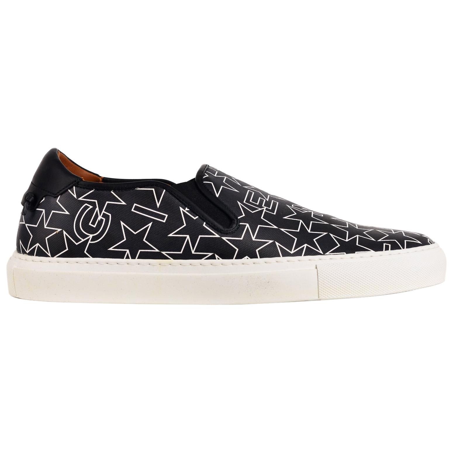 Givenchy Mens Black Street Skate III Logo Print Slip On Sneakers