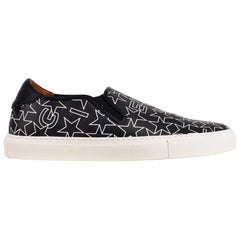 Givenchy Mens Black Street Skate III Logo Print Slip On Sneakers